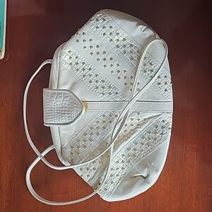 Vintage Leather Gold Studded Shoulder Bag Purse Park Avenue Made in USA